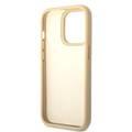 Guess PU Croco Case with Metal Camera Outline, Latest Design iPhone 14 Pro Max Compatibility - Gold