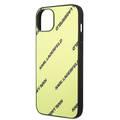 Karl Lagerfeld Grained PU Leather Case with Logomania Pattern iPhone 14 Plus Compatibility - Green