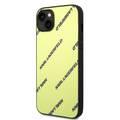 Karl Lagerfeld Grained PU Leather Case with Logomania Pattern iPhone 14 Plus Compatibility - Green