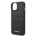 Karl Lagerfeld Quilted Nylon Puffy Case with Metal Logo Plate iPhone 14 Compatibility - Black