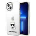 Karl Lagerfeld IML Case with Black Camera Outline & Printed Choupette Body Logo iPhone 14 Plus Compatibility - Transparent