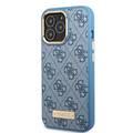 Guess Magsafe 4G PU Case With Metal Plate Logo - iPhone 14 Pro Max - Blue