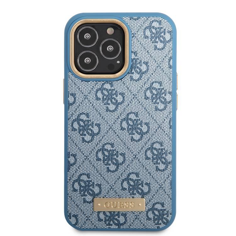 Guess Magsafe 4G PU Case With Metal Plate Logo - iPhone 14 Pro Max - Blue