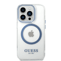 Guess Magsafe Compatibility Transparent Outline iPhone 14 Pro Max Compatibility - Blue