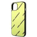 Karl Lagerfeld Grained PU Leather Case with Logomania Pattern iPhone 14 Compatibility - Green