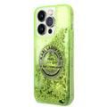 Karl Lagerfeld Liquid Glitter Case Silicone Round RSG Logo Ultra-Thin iPhone 14 Pro Max Compatibility - Yellow