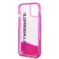 Karl Lagerfeld Liquid Glitter Elong Silicone Case Protector Compatible with iPhone 14 - Pink