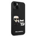 Karl Lagerfeld Silicone Case with 3D Karl & Choupette Protector iPhone 14 Plus Compatibility - Black