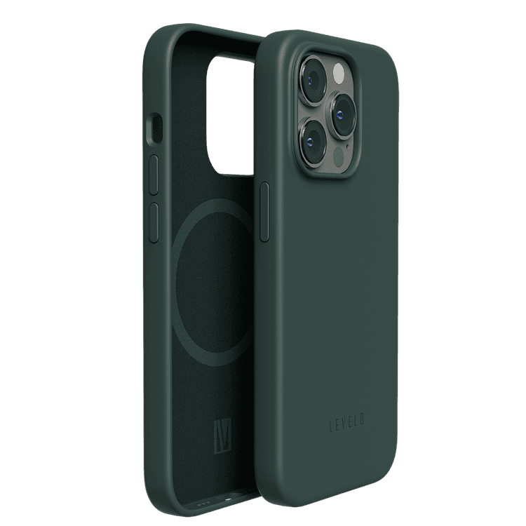 Levelo Iris Magsafe Compatibility Liquid Silicone Case iPhone 14 Pro Compatibility - Dark Green