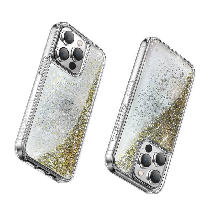 Green Glitter Resin case, Shock Proof, Compatible with iPhone 14