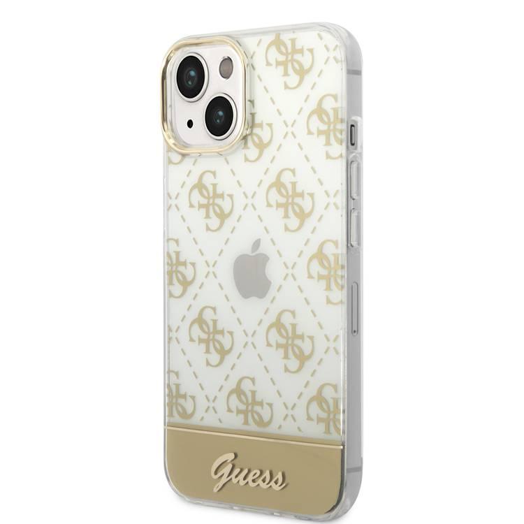 Guess IML 4G Gold Stripe case for iPhone 15 Pro Max - black