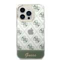 Guess IML Case With Electroplated 4G Pattern & Bottom Stripe Script Logo - Kaki