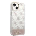 Guess IML Case With Electroplated 4G Pattern & Bottom Stripe Script Logo - Pink