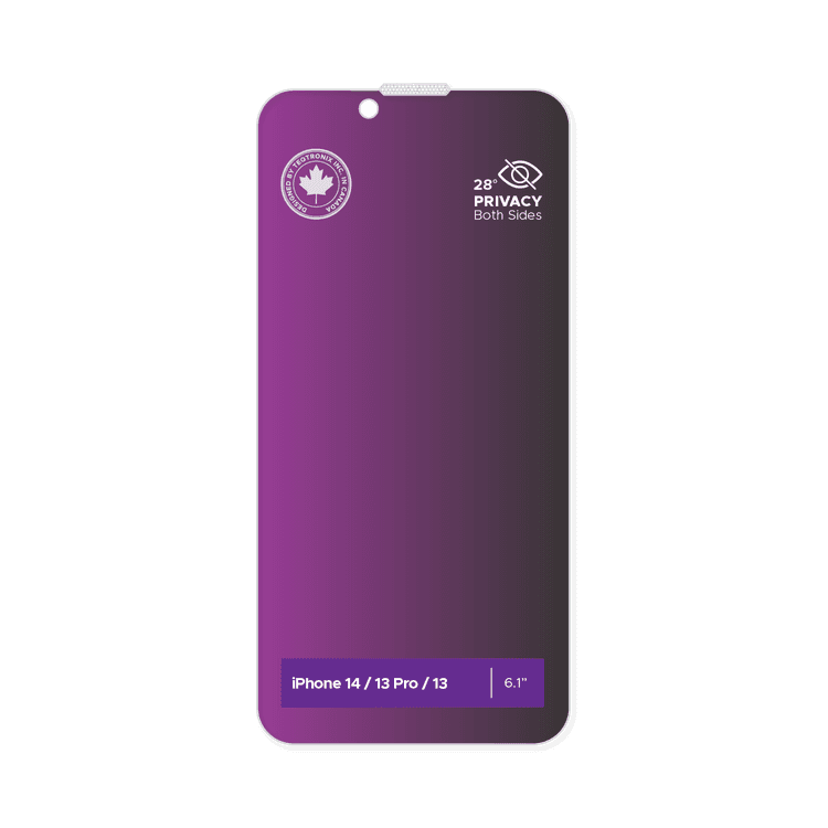 واقي شاشة مقوى مزدوج من Levelo Privacy Black-Edition - أسود