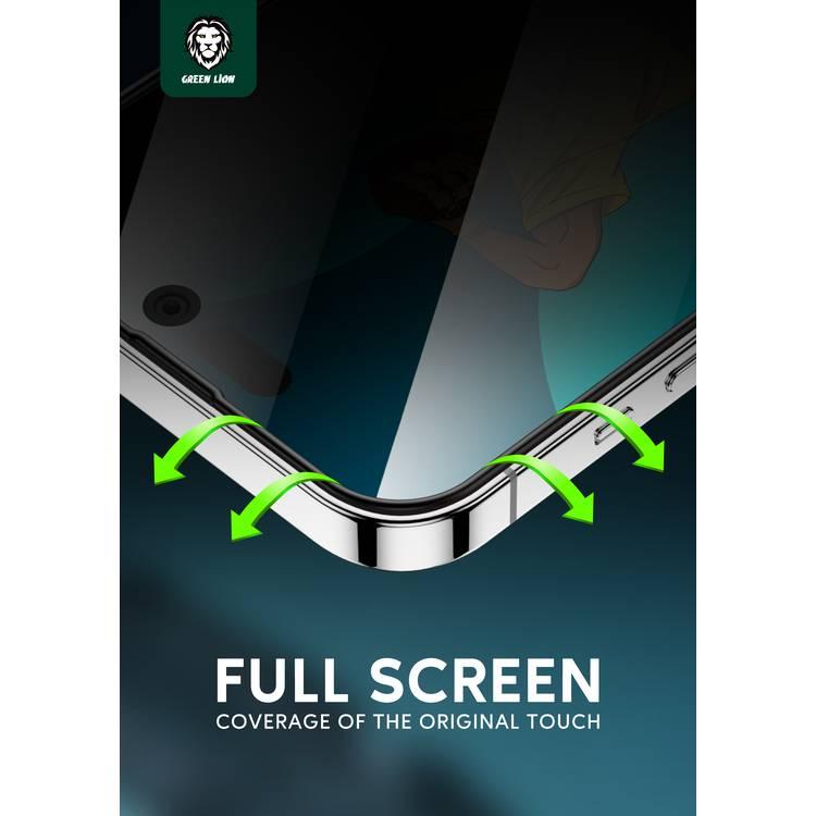 Green Lion 3D Silicone Privacy HD Glass Screen Protector - Black