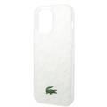 Lacoste Hard Case IML Double Layer & Dyed Bumper Signature Pattern - iPhone 14 Pro Max - White