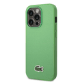 Lacoste Hard Case Iconic Petit Pique PU Woven Logo Estragon Compatible with iPhone 14 Pro - Green