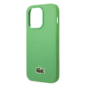 Lacoste Hard Case Iconic Petit Pique PU Woven Logo Estragon Compatible with iPhone 14 Pro - Green