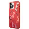 Lacoste Hard Case IML Double Layer & Dyed Bumper Lettrines Compatible with iPhone 14 Pro Max - Red