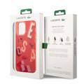 Lacoste Hard Case IML Double Layer & Dyed Bumper Lettrines Compatible with iPhone 14 Pro Max - Red