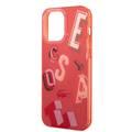 Lacoste Hard Case IML Double Layer & Dyed Bumper Lettrines Compatible with iPhone 14 Pro Max - Red