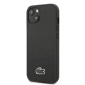 Lacoste Hard Case Iconic Petit Pique PU Woven Logo Estragon Compatible with iPhone 14 - Black