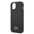 Lacoste Hard Case Iconic Petit Pique PU Woven Logo Estragon Compatible with iPhone 14 - Black