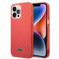 Lacoste Hard Case IML Double Layer & Dyed Bumper Signature Pattern - iPhone 14 Pro Max - Red