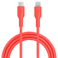 Powerology Type-C To Lightning Cable PD 20W, 1.2m, Fast Data Sync and Charge, Universal Compatibility, more than 5000 Bends Life Span - Red