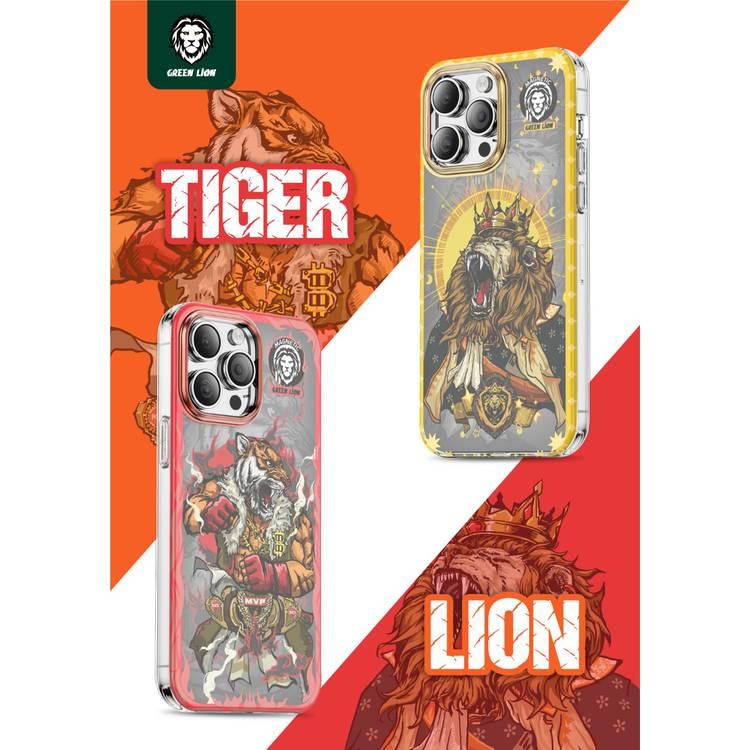 Green Lion Magnetic Warrior Case iPhone 14 Pro Max  - Orange