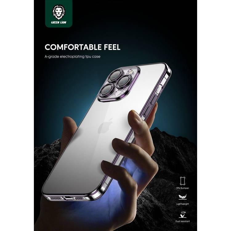 Green Lion Mars-Electroplating TPU Case iPhone 14 Pro Max - Silver