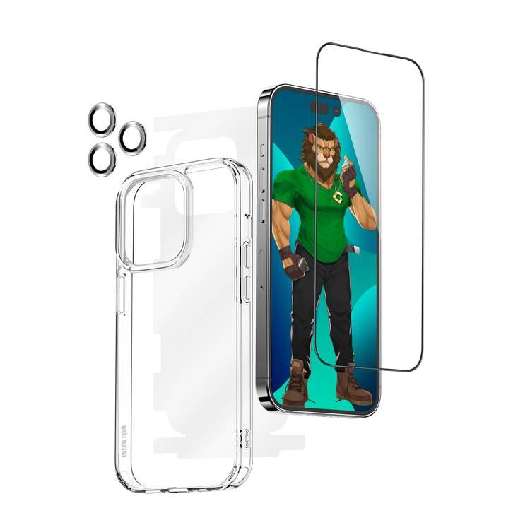 Green Lion 4 in 1 360° Protection Pack iPhone 14 Plus - Silver