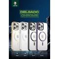 جراب Green Lion Delgado Chrome Magsafe لهاتف iPhone 14 Pro Max - أسود