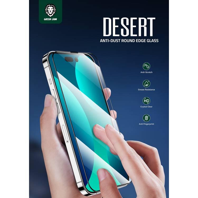 Green 3D Desert Round Edge Glass Screen Protector iPhone 14 Plus