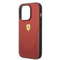 Ferrari Genuine Leather Case Vici Perforated iPhone 14 Pro Max - Red