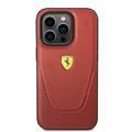 Ferrari Genuine Leather Case Vici Perforated iPhone 14 Pro Max - Red