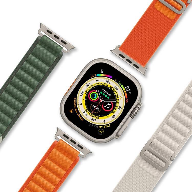 Blue & Green Nylon Apple Watch Band | Southern Straps 49mm - 42mm / Gold
