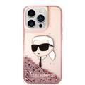 Karl Lagerfeld Liquid Glitter NFT Karl Head Translucent Logo iPhone 14 Pro Max - القرنفل