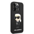 جراب Karl Lagerfeld من السيليكون السائل Ikonik NFT Logo iPhone 14 Pro Max - أسود