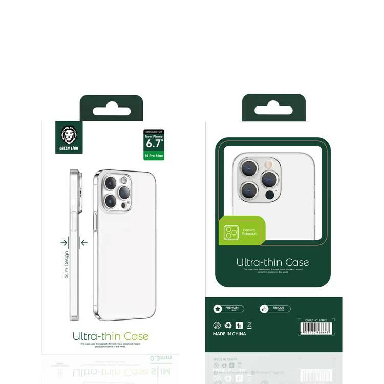 Green Lion Ultra-Thin Case with Camera Protection for iPhone 14 Pro Max ( 6.7  ) - Clear - صافي