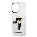 Karl Lagerfeld Hard Case IML Glit NFT Karl & Choupette iPhone 14 Pro - Clear