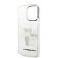 Karl Lagerfeld Hard Case IML Glit NFT Karl & Choupette iPhone 14 Pro - Clear