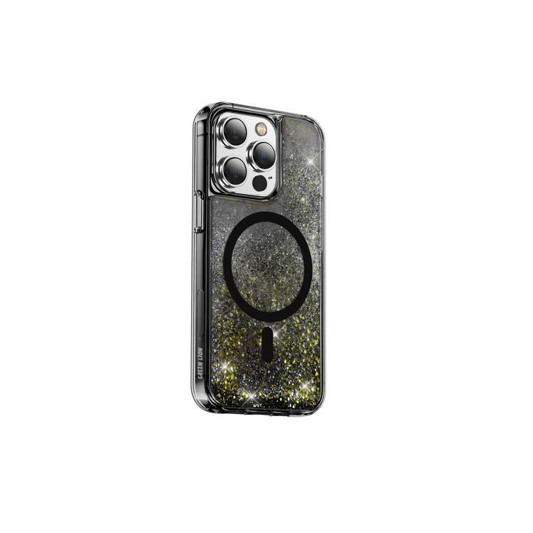 Green Lion Magnetic Happiness 3D Glitter Resin Case for iPhone 14 - Black