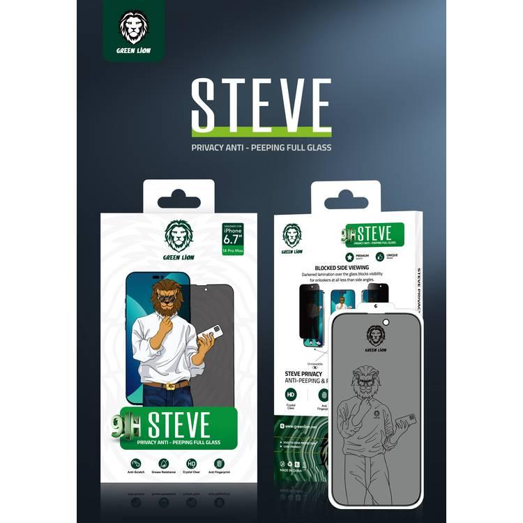 Green Lion 9H Steve Privacy Full Glass Screen Protector for iPhone 14 Pro