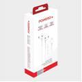 Powero+ Talkie Stereo Hands Free Earphone with TYPE-C connector - White