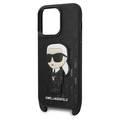 Karl Lagerfeld Crossbody Strap Case Monogram With NFT Ikonik Patch iPhone 14 Pro Max - Black