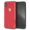 Ferrari On Track PU Rubber Hard Case for iPhone Xr - Red