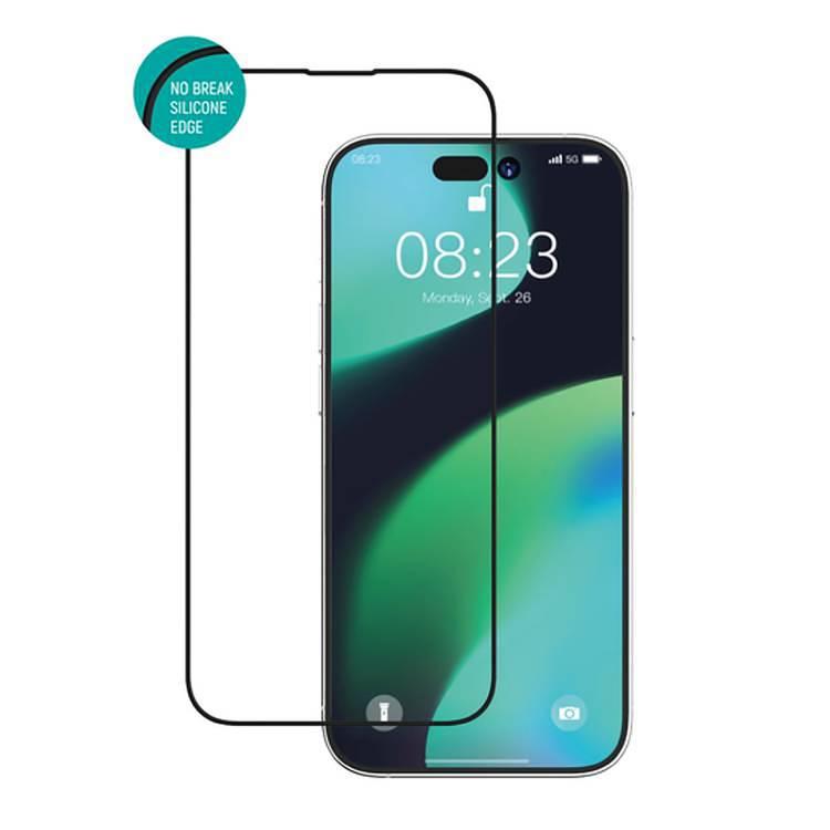 Devia Van Series Privacy Silicone Edge Twise-Tempered Glass لهاتف iPhone 14 Pro Max - أسود