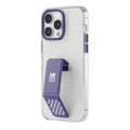 Levelo Morphix Clara Gripstand IMD Clear Back Case for iPhone 14 Pro - Deep Purple