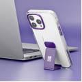 Levelo Morphix Clara Gripstand IMD Clear Back Case for iPhone 14 Pro - Deep Purple